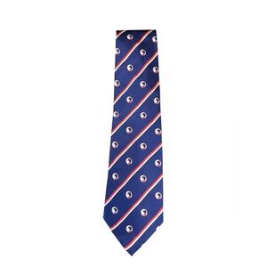 Duck Head Silk Tie Blue Duck Logo Striped Preppy Classic Mens Necktie Made USA